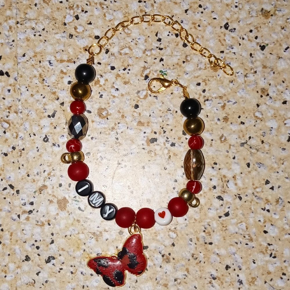 COPY - Handmade Butterfly charm 🦋 imu bracelet /anklet